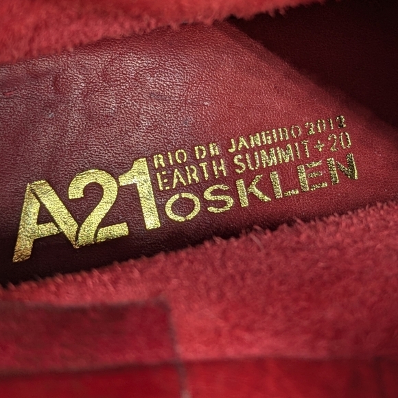 Red Leather Ankle Boots - Picture 12 of 12